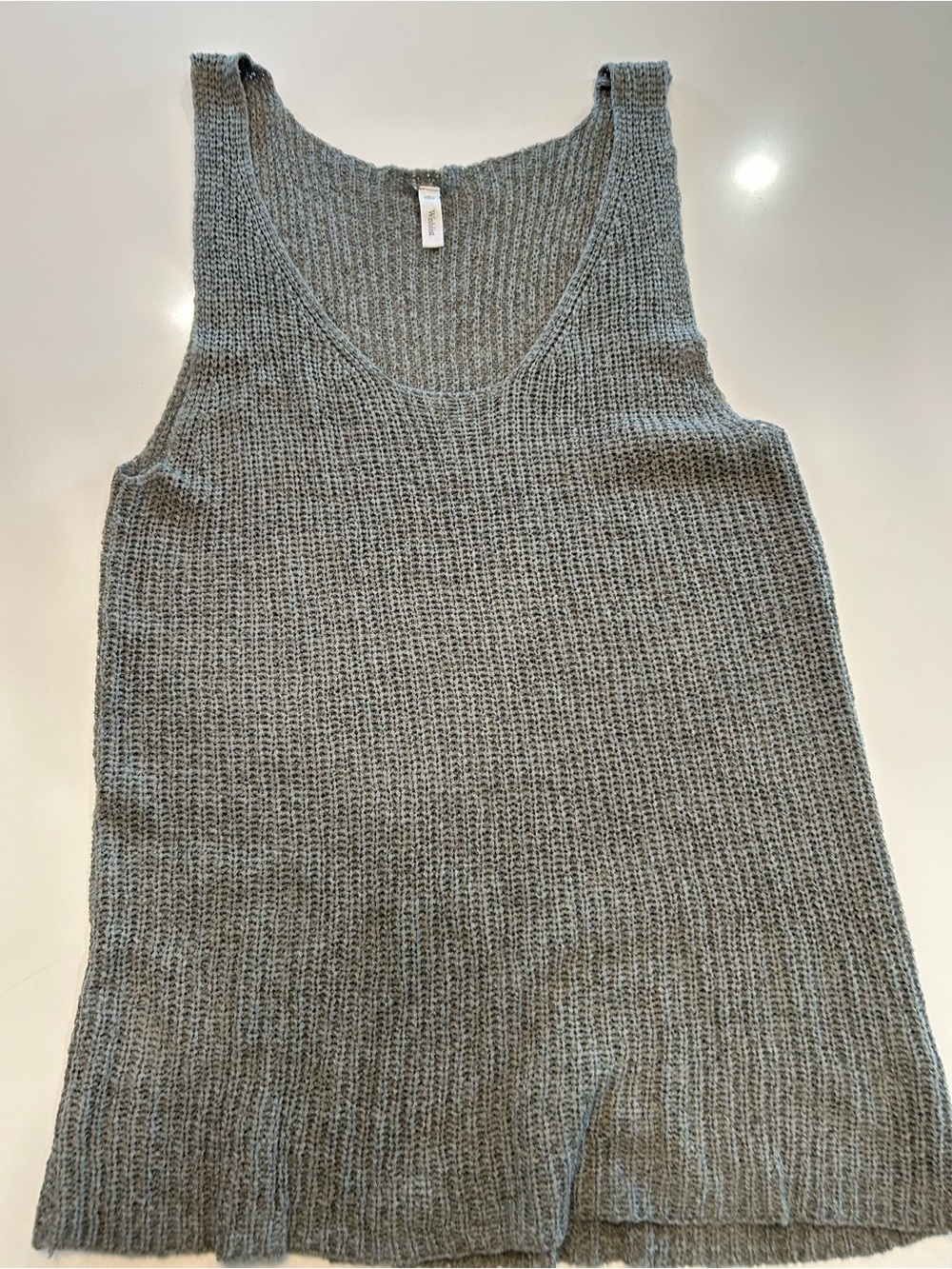 Wishlist Gray Waffle Knit Tank